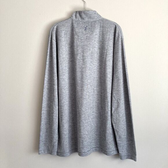 Johnnie-O Mens 2XL Gray Quarter Zip Pullover Heather Knit Casual Soft Basic - Picture 6 of 10